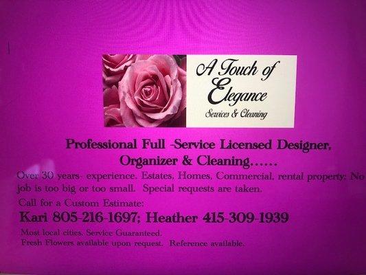 A Touch of Elegance Services and Cleaning