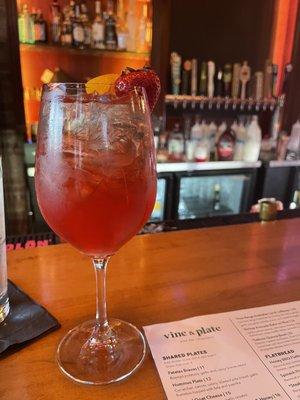 Strawberry Rhubarb Rosé Sangria