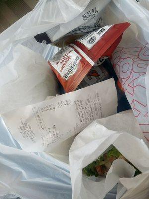 In my life, don't think I've ever paid just over $38 for 2 sandwiches, 2 bags of chips and 2 20oz Gatorades. To cashiers, at least smile.