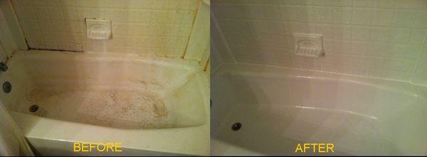 Tub before and after