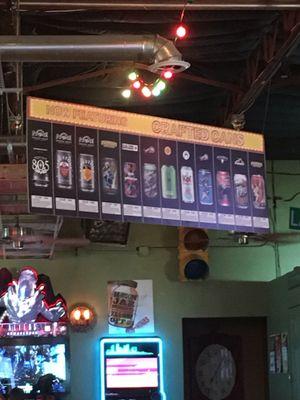 Cool but hard to read. They need a beer menu.