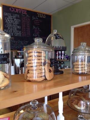 Fresh baked (in house) Cookies and coffee