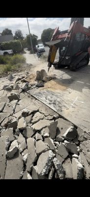 Concrete Driveway demolition