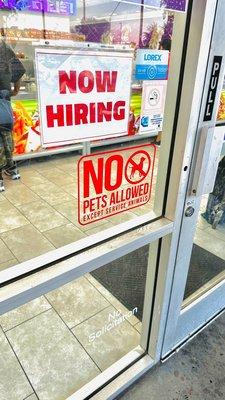 Currently hiring. Please note, this establishment only allows service pets.