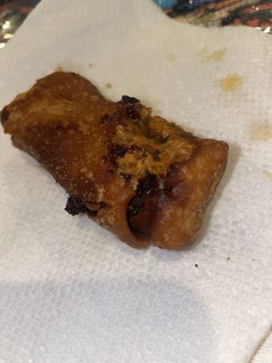 Burnt pizza roll