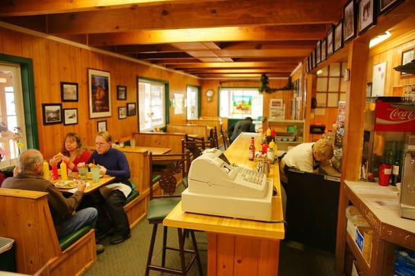 Bassetts Station Cafe on a snowy weekend