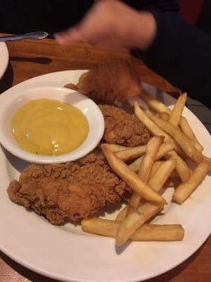 Chicken Fingers and Fries with Honey Mustard