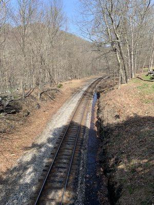 Railroad runs thru the Park