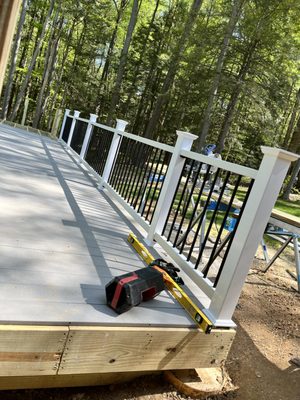 Pool deck railing system