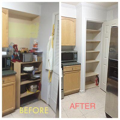 Built a pantry from scratch. Great work