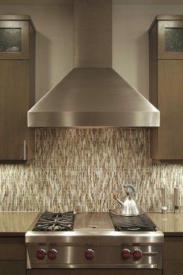 Small mosaic backsplash tile by Evergreen Builders