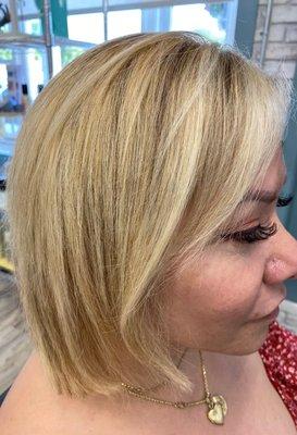 Women's Blonde cut & Color