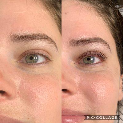 Lash lift and tint