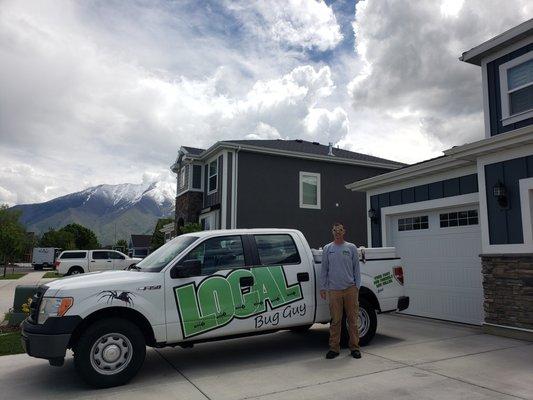 Here in front of my house in Spanish Fork--for best service I only service Spanish Fork, Springville and Mapleton