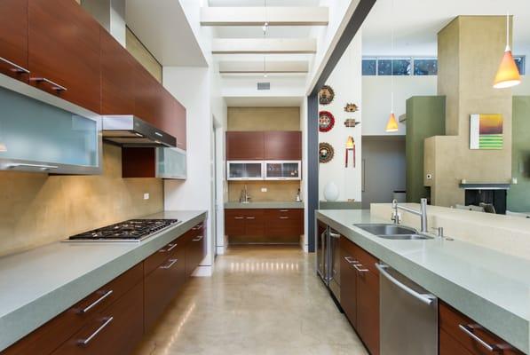 Stained Rift Oak with Caesarstone tops, Pasadena Kitchen