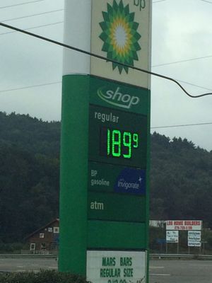 9/16/16 - price of gas in Fancy Gap, VA