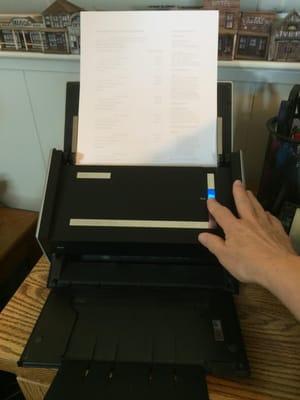 Scanners get rid of piles of paper and makes it easy to find necessary documents and do virtual accounting for our clients.