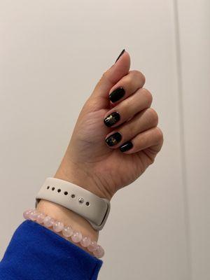 Gel manicure (black) & designs