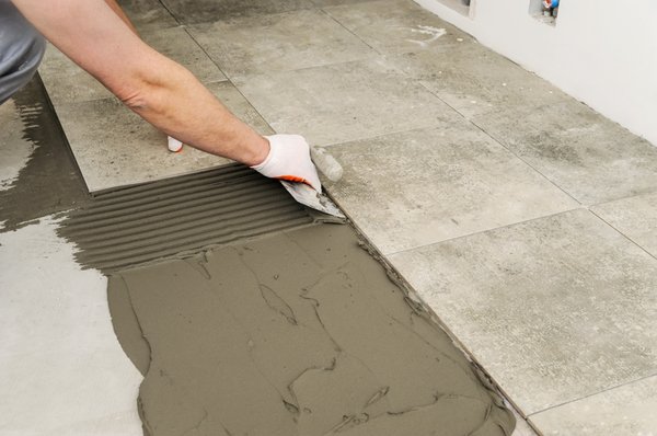 Installing tile flooring