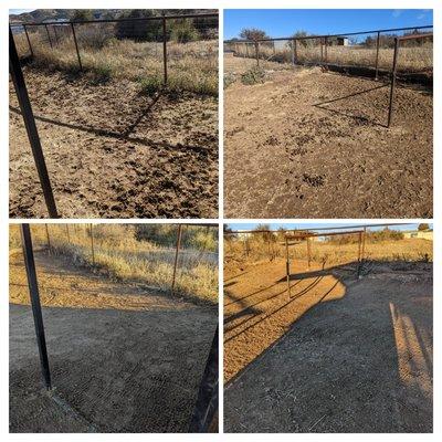 More before and after of horse stall cleaning