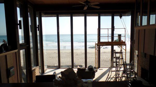 Our 13 ft high windows getting a retint