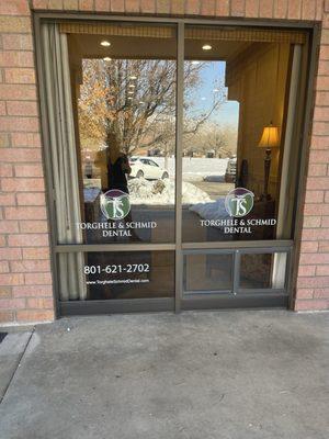 Look for Torghele and Schmid logo on the windows and doors when you go into the medical office building