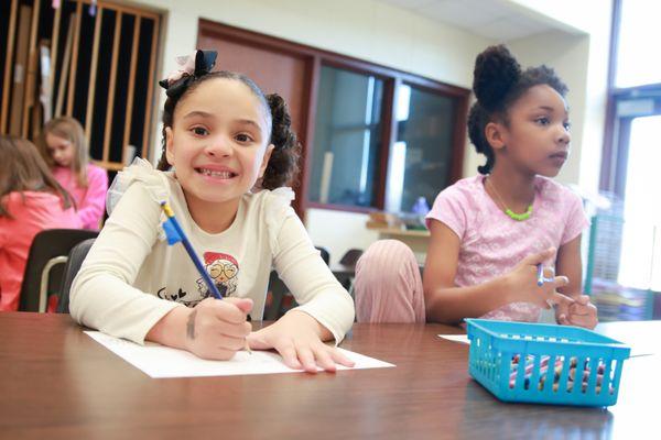 Sugar Ridge Elementary School Student Enjoying Class