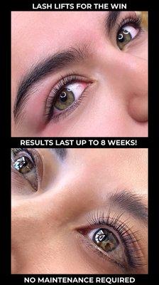 Lash Lift & Tint results - no maintenance required