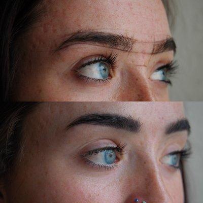 Henna brows before and after