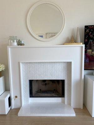 Modern fireplace remodel at San Juan Capistrano #fireplace #modern_kab #orangecounty #renovation