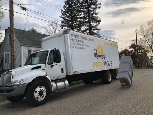 Moving a large refrigerator