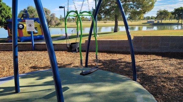 Parent child swing. Super cool!