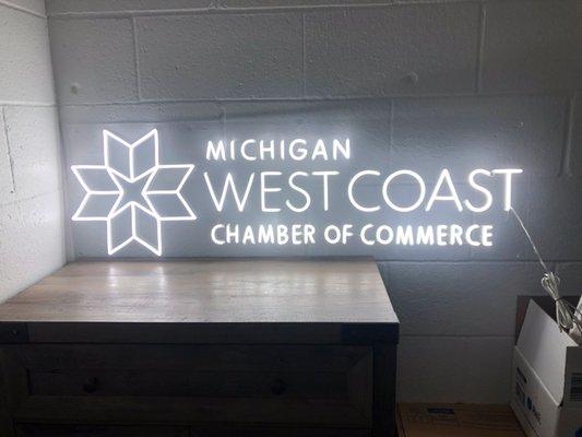 White LED Neon sign