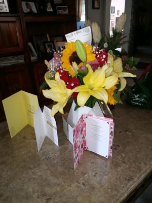 Floral Arrangement and Cards