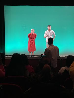 Chieh and Yoyo theatrical dance and violin performers.