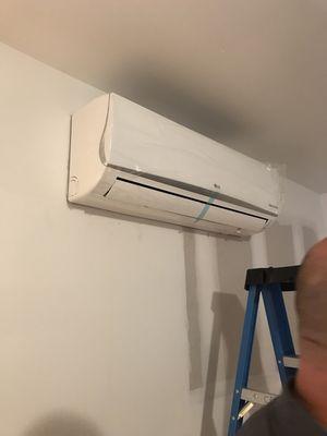 Ductless mini splits installed.