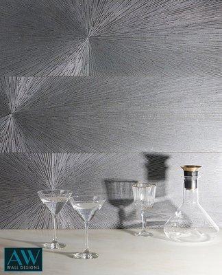 Porcelain metallic look wall tiles.