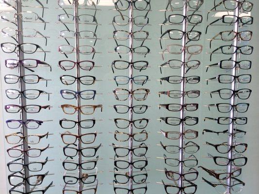 large frame selection including designer styles