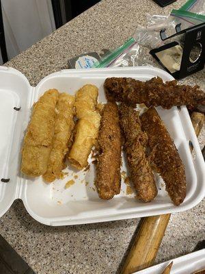 Over cooked Batter dipped fish