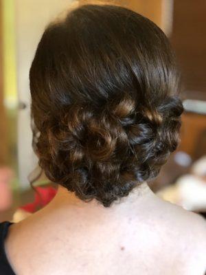 Bridesmaids up-do created by Mandy @HairNMotion