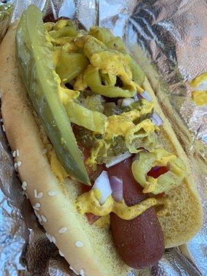 Fully Loaded Chicago Dog and only $5! Such a deal!