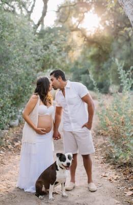 Nature Maternity Session with Fur Family Member 3