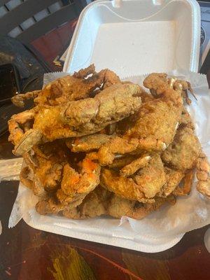 Fried Blue Crabs.