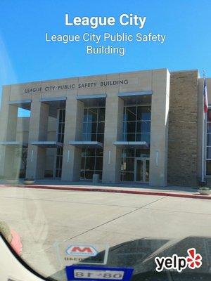 The front of the New League City Public Safety Building.