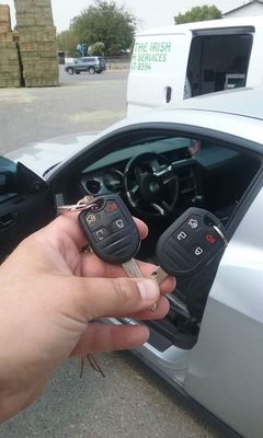 Cut and programmed a spare remote head key for a 2012 Ford Mustang.