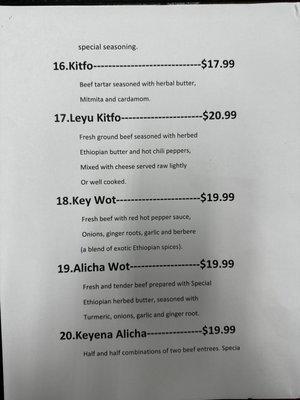 Halal carry out menu