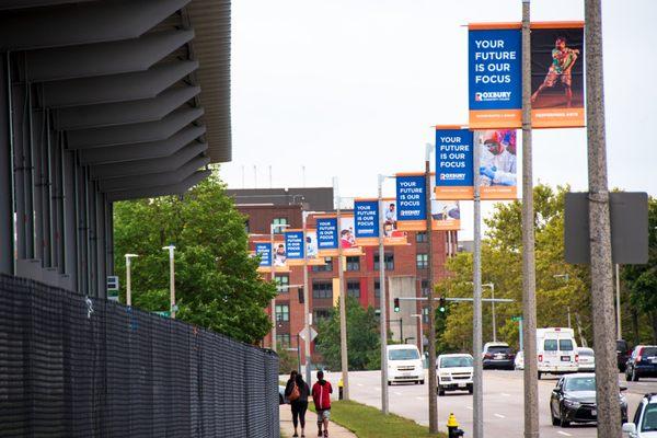 Custom light pole banners