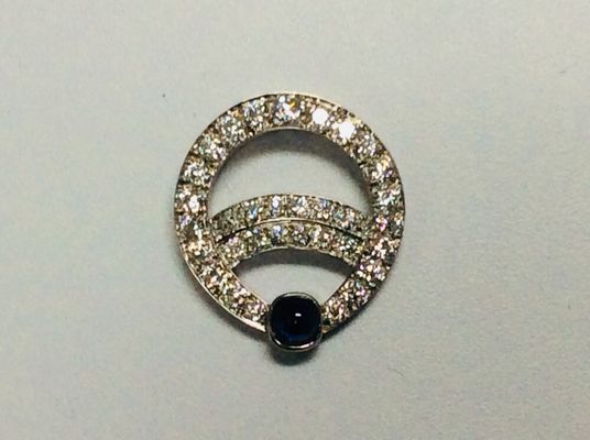 A 1920's platinum Shreve, Crump and Lowe diamond and sapphire necklace