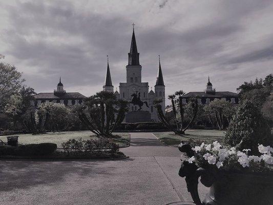 A photo of Jackson Square in the French Quarter of New Orleans, LA.