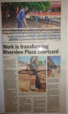 News article regarding St. Clair Plaza renovation